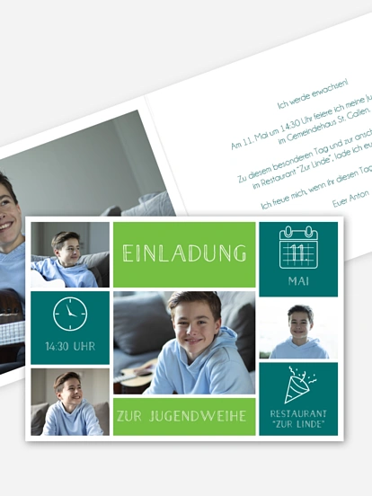Einladung Jugendweihe Einzelstück