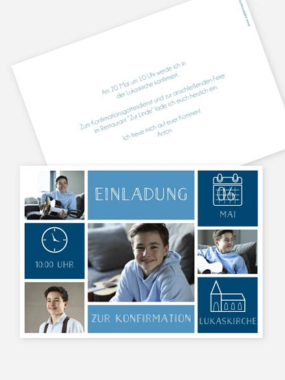 Konfirmationseinladung Einzelstück