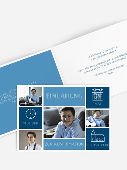Konfirmationseinladung Einzelstück
