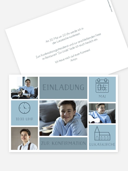 Konfirmationseinladung Einzelstück