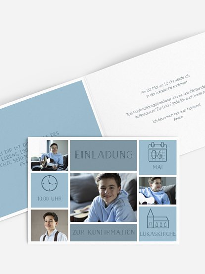 Konfirmationseinladung Einzelstück