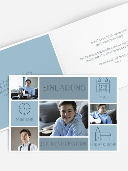 Konfirmationseinladung Einzelstück