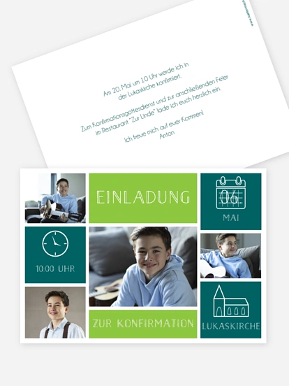 Konfirmationseinladung Einzelstück