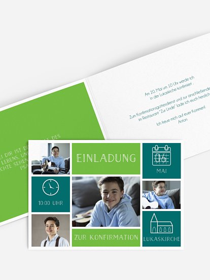 Konfirmationseinladung Einzelstück