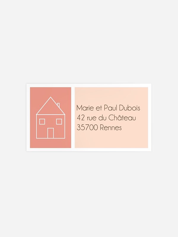 Étiquette destinataire naissance Je suis là