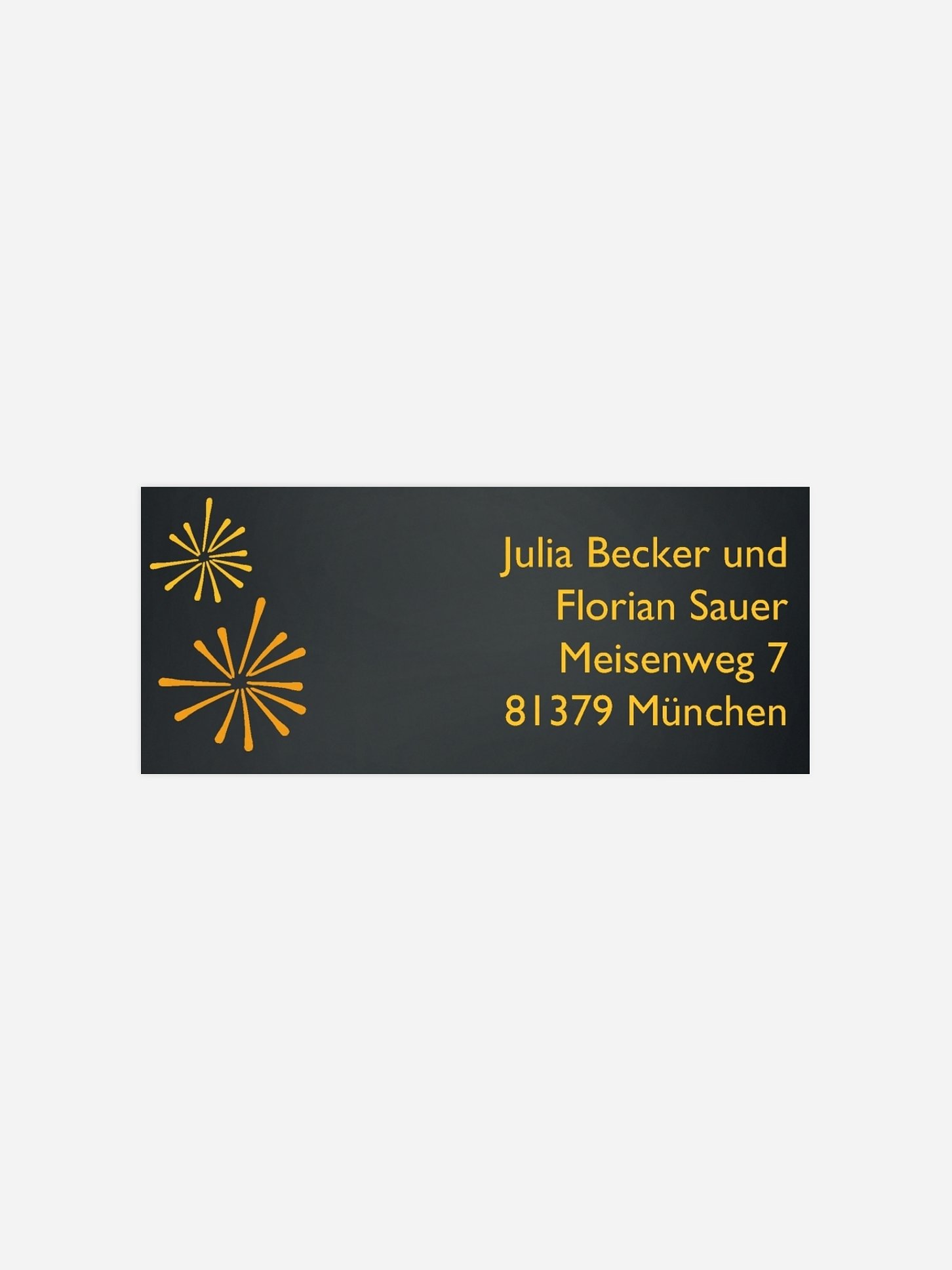 Absenderaufkleber Party Feuerwerk