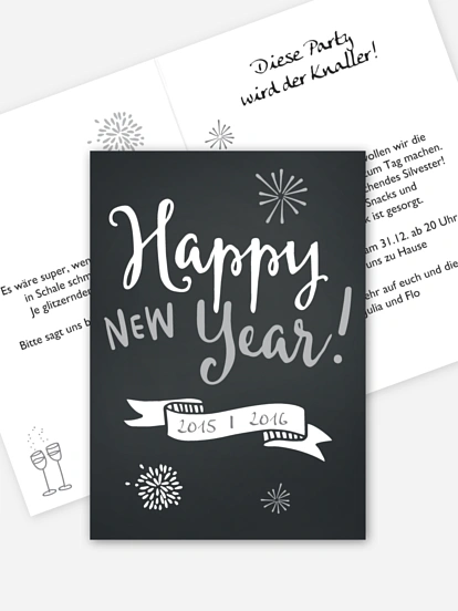 Partyeinladung Feuerwerk