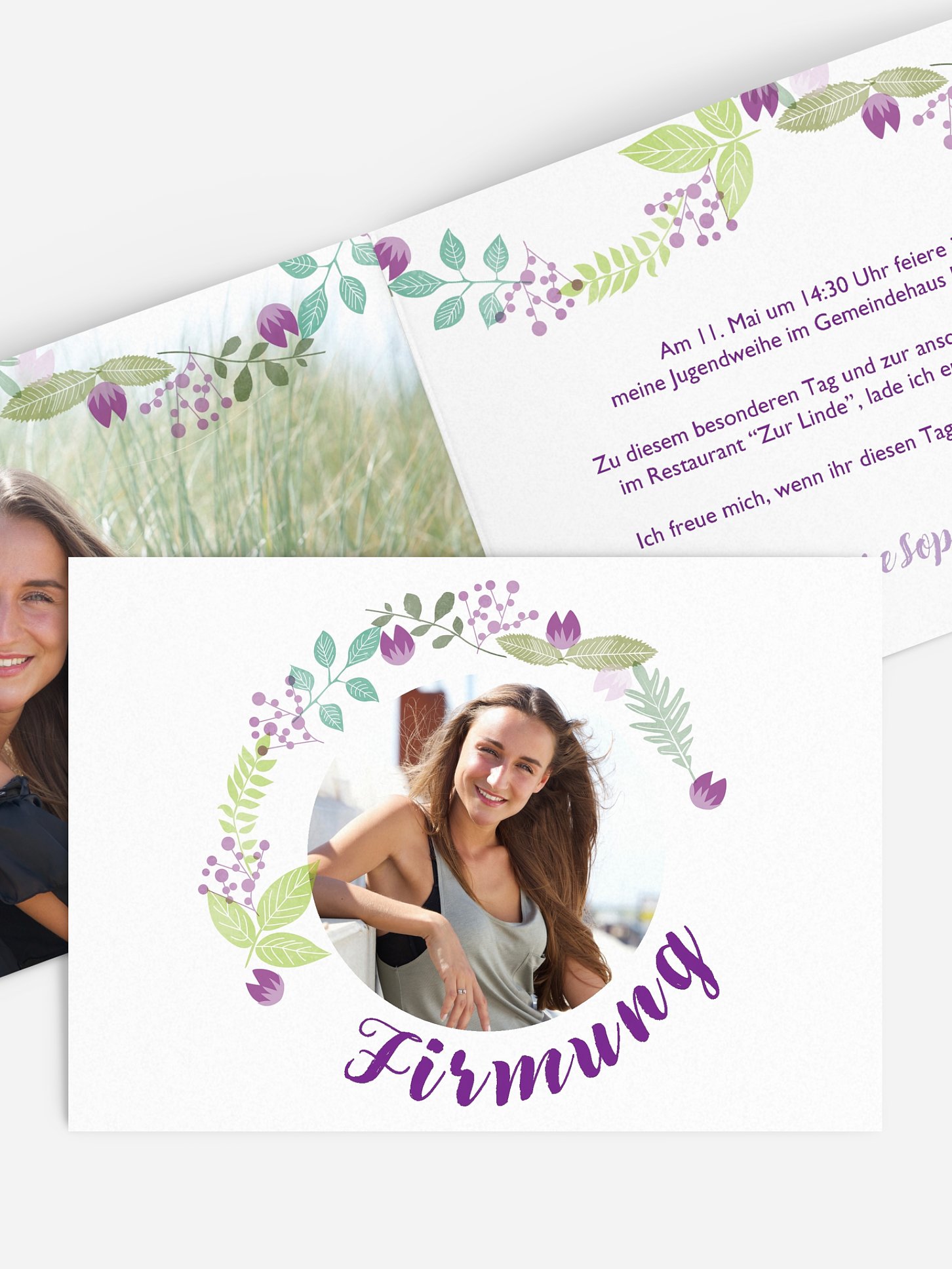 Einladung Firmung Tulpenzauber