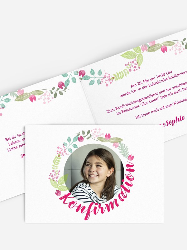 Konfirmationseinladung Tulpenzauber