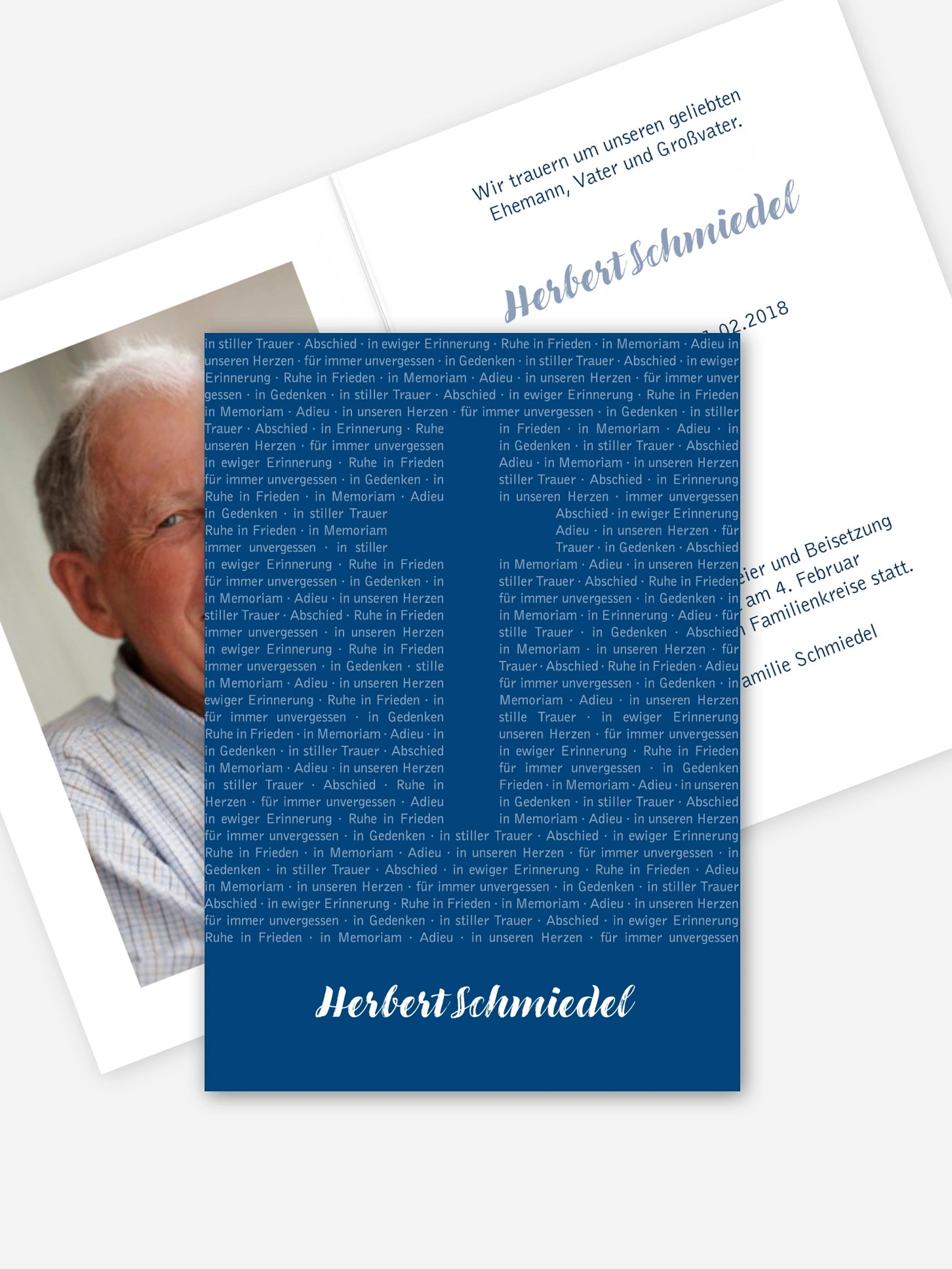 Trauerkarte Wortbild