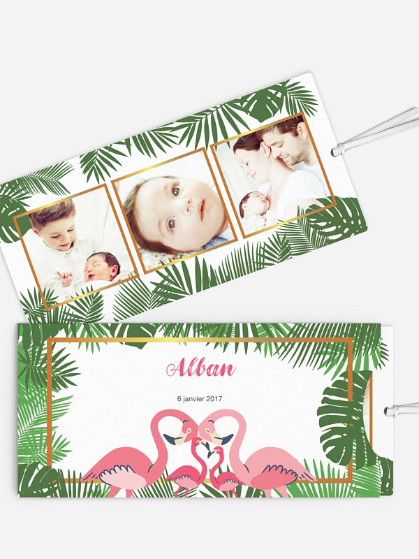 Faire-part naissance Tropical family