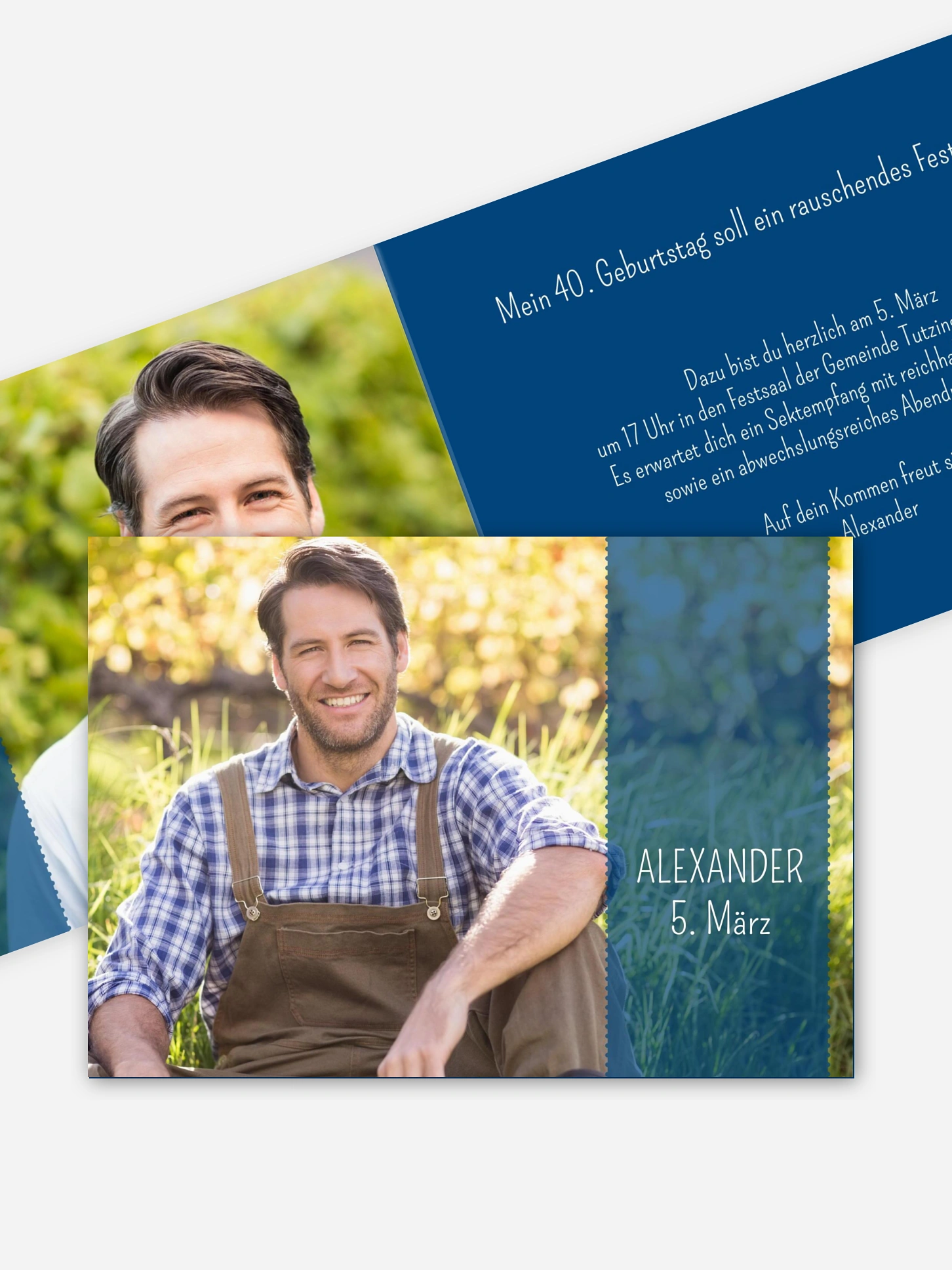 Einladung 40. Geburtstag Blickfang