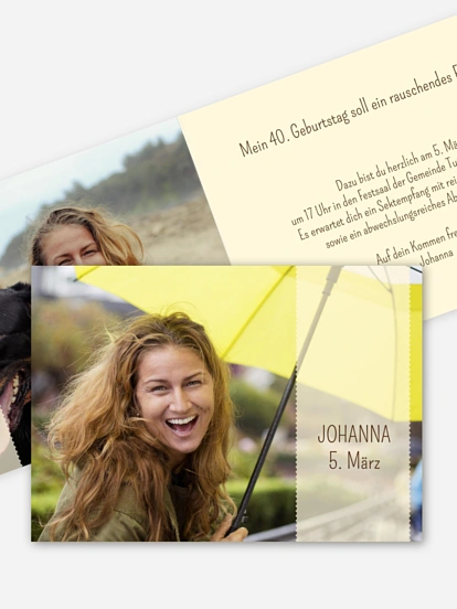 Einladung 40. Geburtstag Blickfang