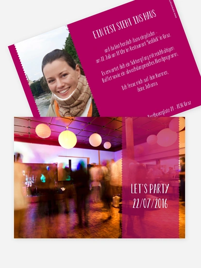 Partyeinladung Blickfang