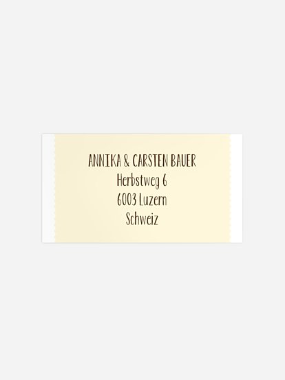 Empfängeraufkleber Konfirmation und Kommunion Blickfang