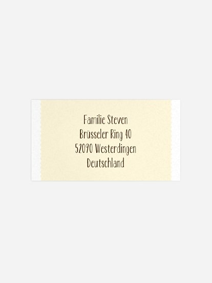 Empfängeraufkleber Konfirmation und Kommunion Blickfang