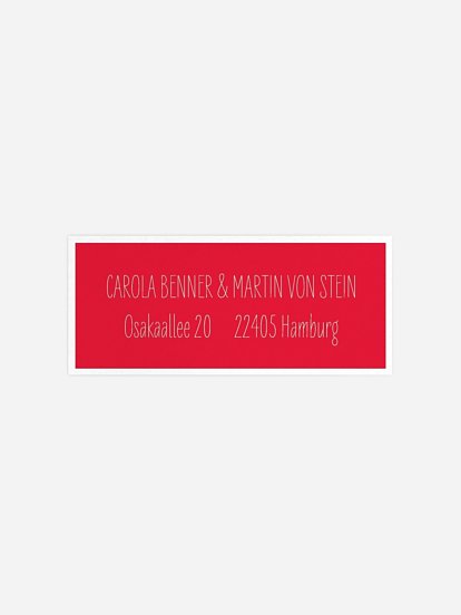 Absenderaufkleber Hochzeit Farbenpracht