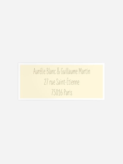Étiquette expéditeur mariage Éclat de couleur