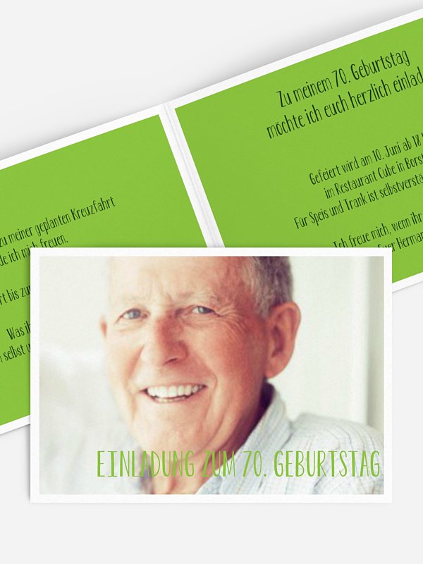 Einladung 70. Geburtstag Farbenpracht