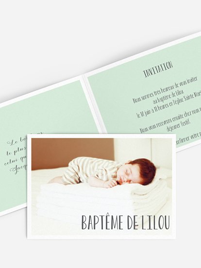 Faire-part baptême Éclat de couleur