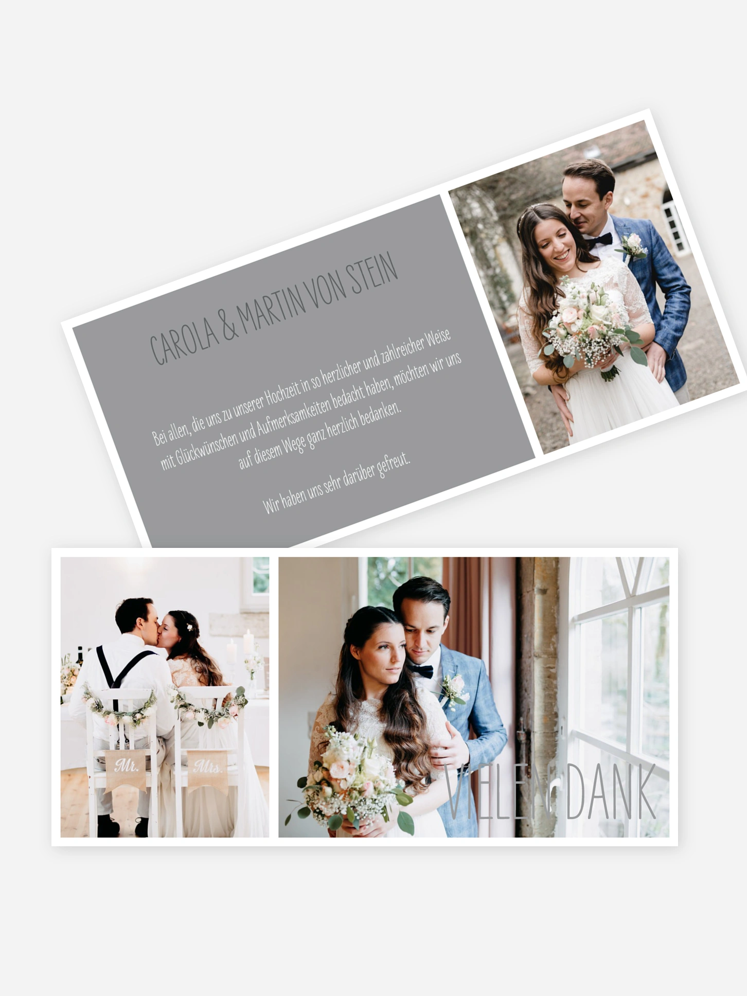 Dankeskarte Hochzeit Farbenpracht