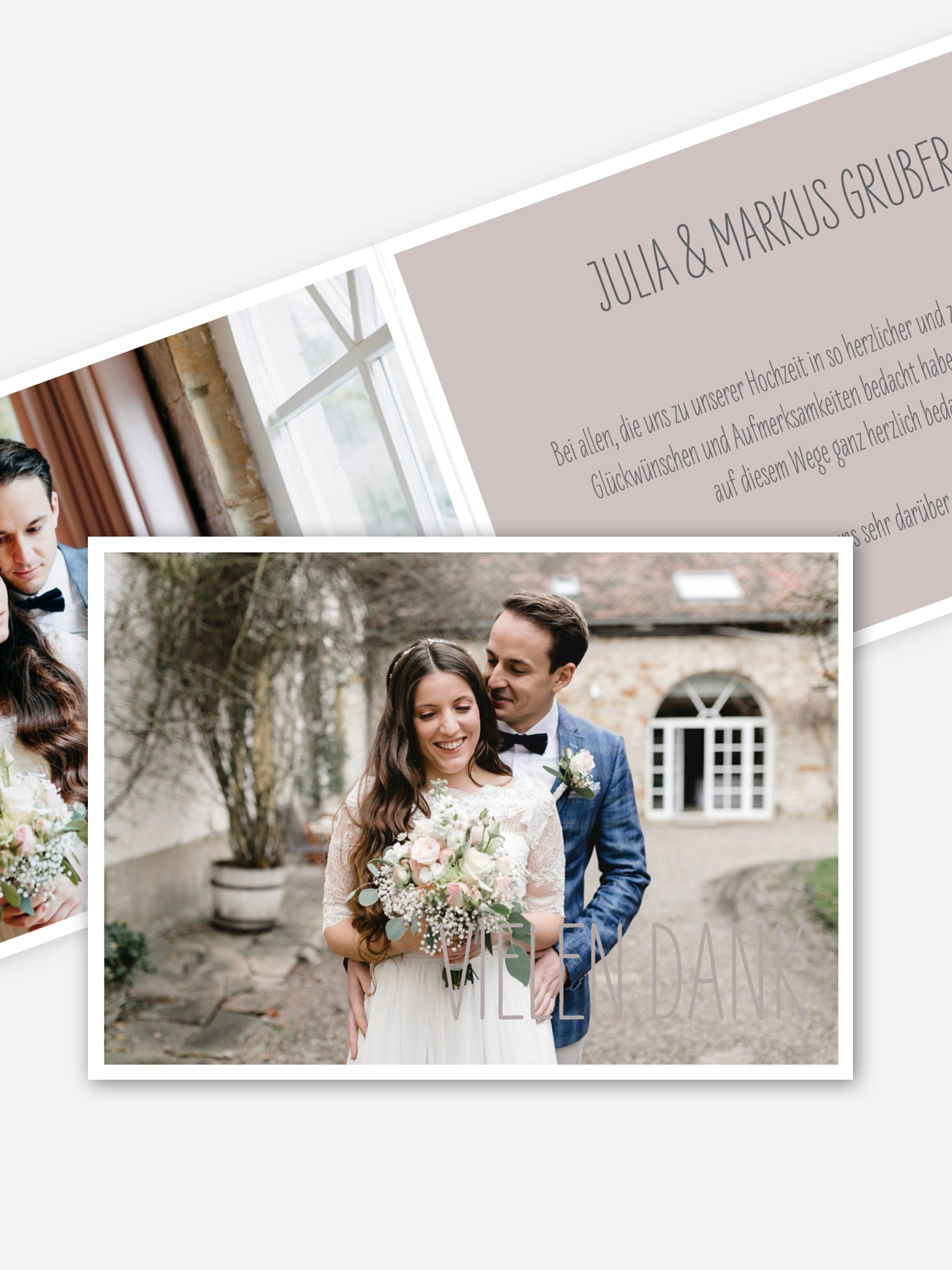 Dankeskarte Hochzeit Farbenpracht