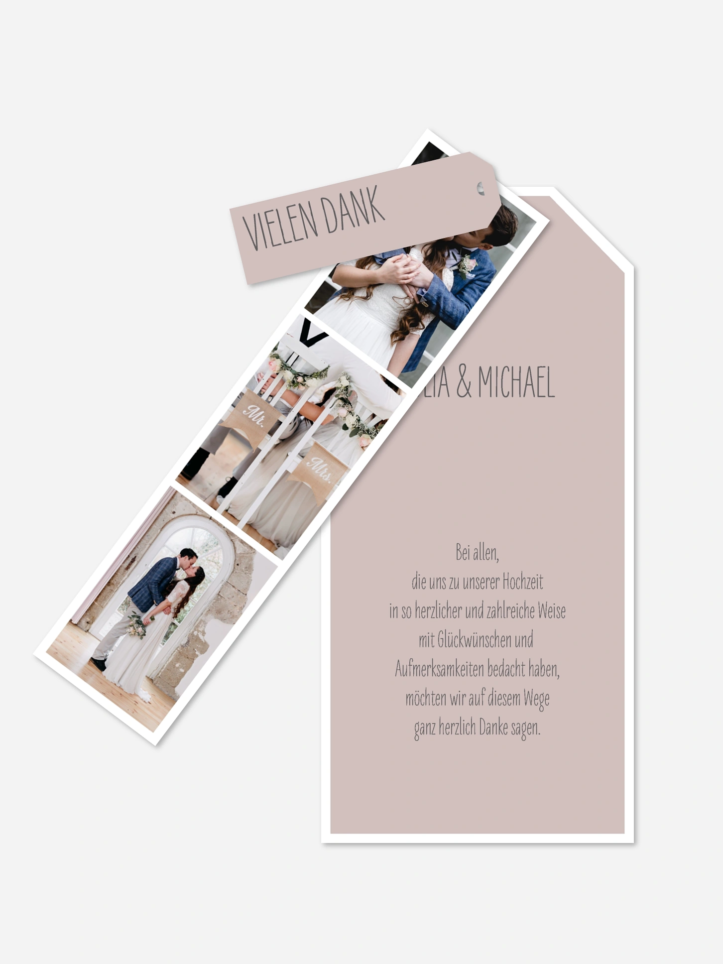 Dankeskarte Hochzeit Farbenpracht