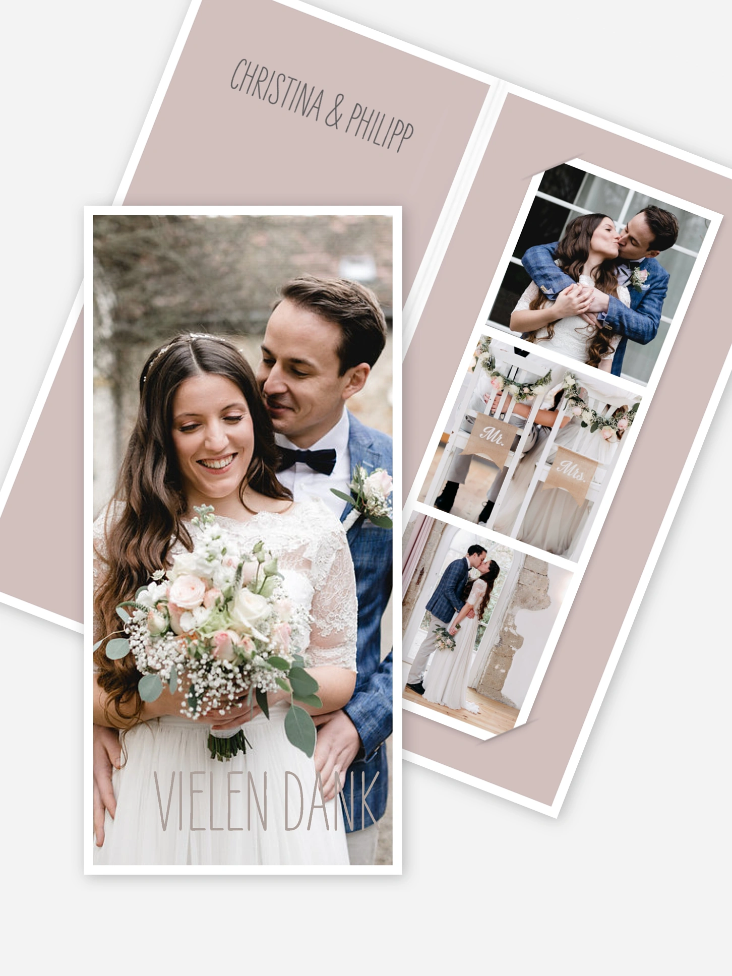 Dankeskarte Hochzeit Farbenpracht