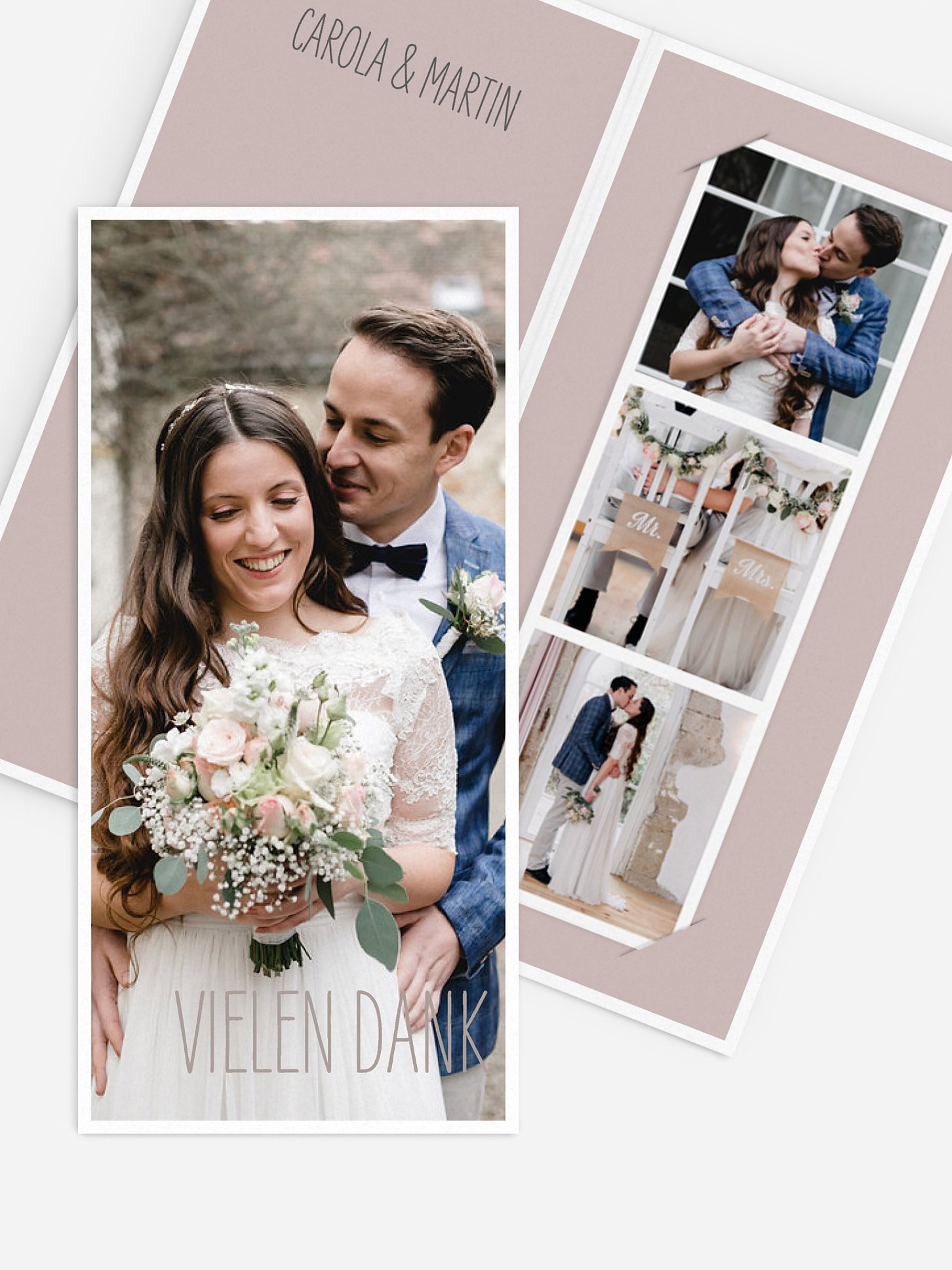 Dankeskarte Hochzeit Farbenpracht