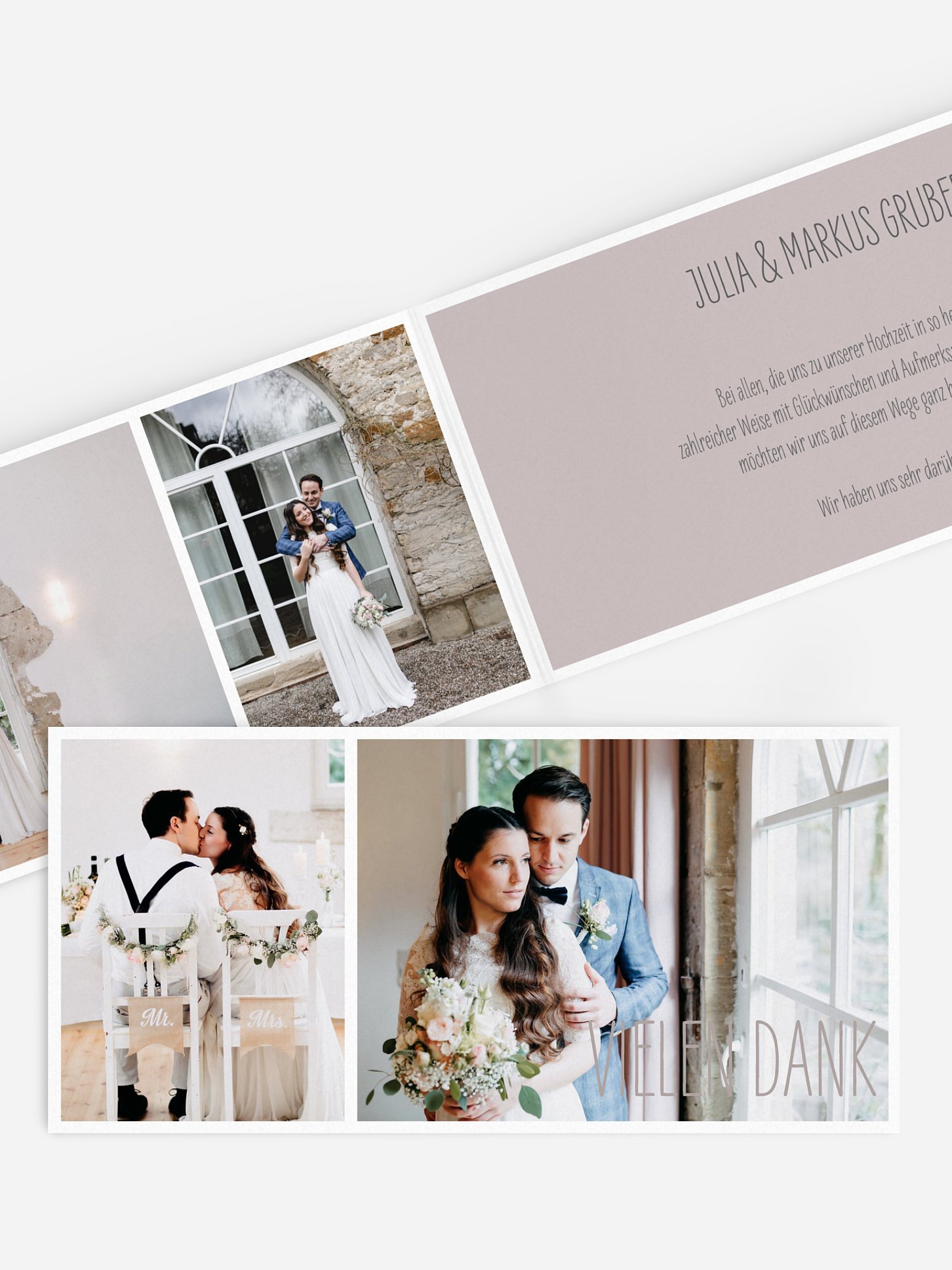 Dankeskarte Hochzeit Farbenpracht