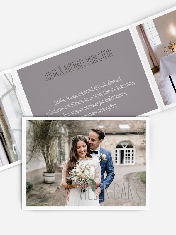 Dankeskarte Hochzeit Farbenpracht