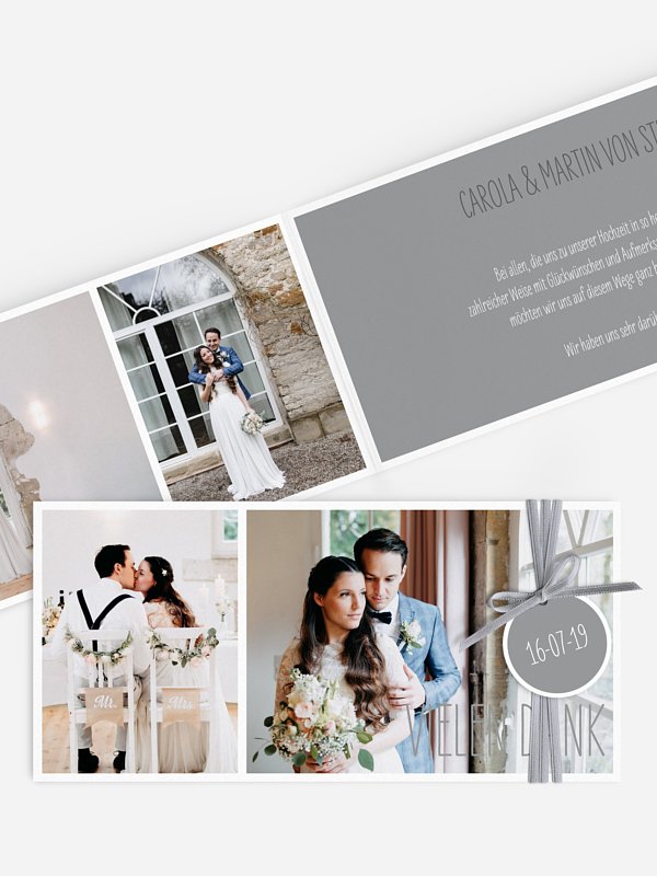 Dankeskarte Hochzeit Farbenpracht