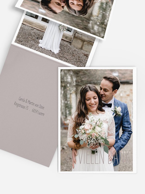 Dankeskarte Hochzeit Farbenpracht