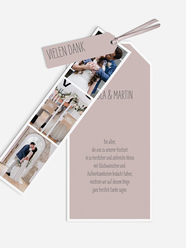Dankeskarte Hochzeit Farbenpracht