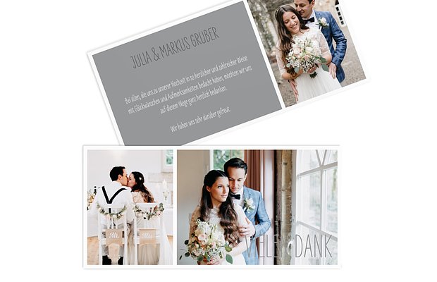 Dankeskarte Hochzeit Farbenpracht