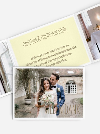 Dankeskarte Hochzeit Farbenpracht