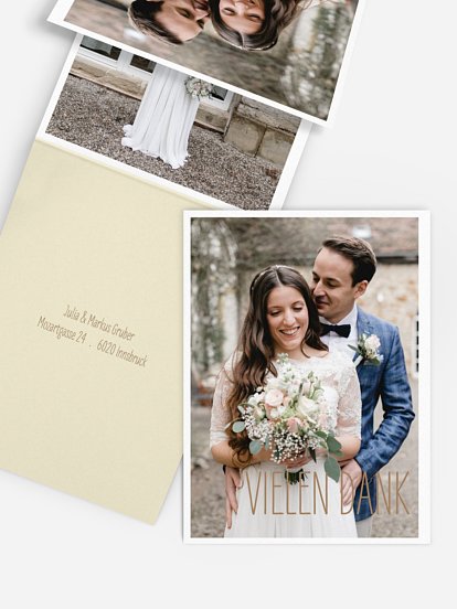 Dankeskarte Hochzeit Farbenpracht