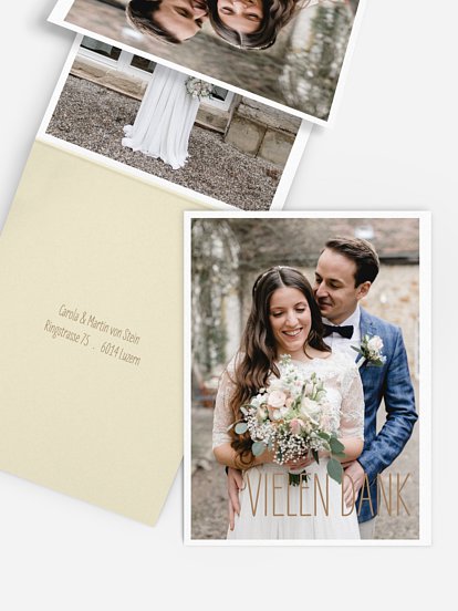 Dankeskarte Hochzeit Farbenpracht