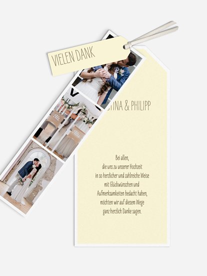 Dankeskarte Hochzeit Farbenpracht