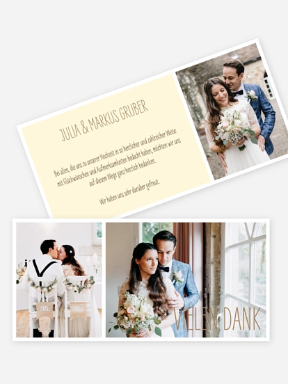 Dankeskarte Hochzeit Farbenpracht