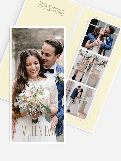 Dankeskarte Hochzeit Farbenpracht