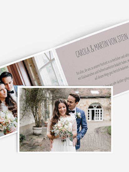 Dankeskarte Hochzeit Farbenpracht