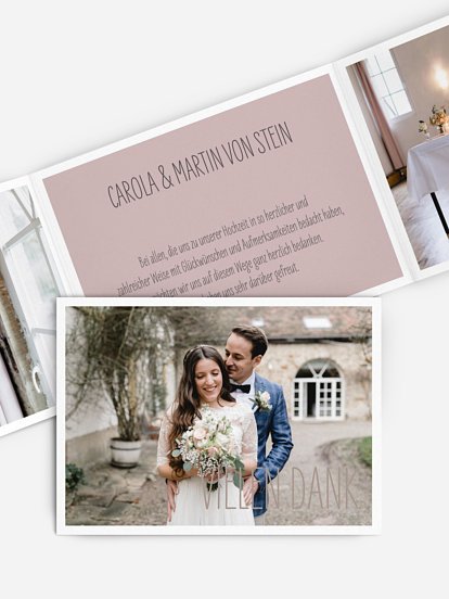 Dankeskarte Hochzeit Farbenpracht
