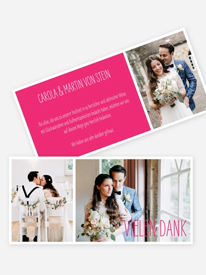 Dankeskarte Hochzeit Farbenpracht