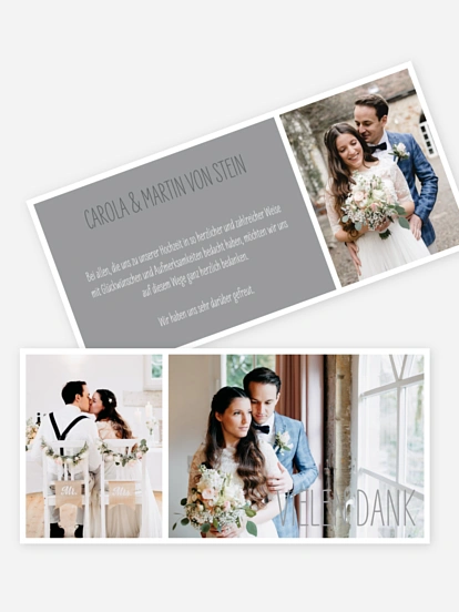 Dankeskarte Hochzeit Farbenpracht