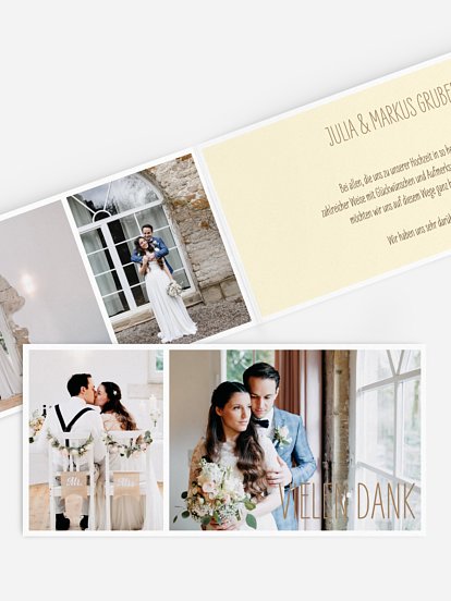 Dankeskarte Hochzeit Farbenpracht