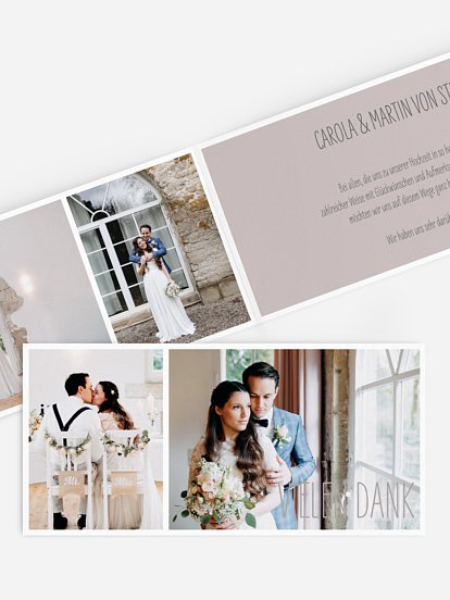 Dankeskarte Hochzeit Farbenpracht