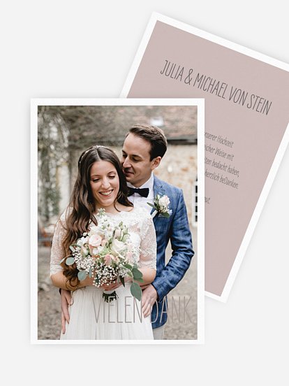 Dankeskarte Hochzeit Farbenpracht