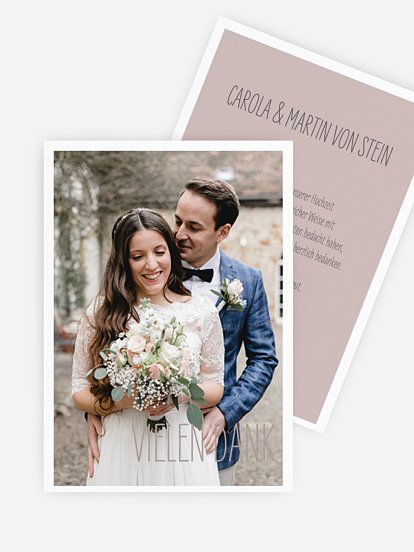 Dankeskarte Hochzeit Farbenpracht