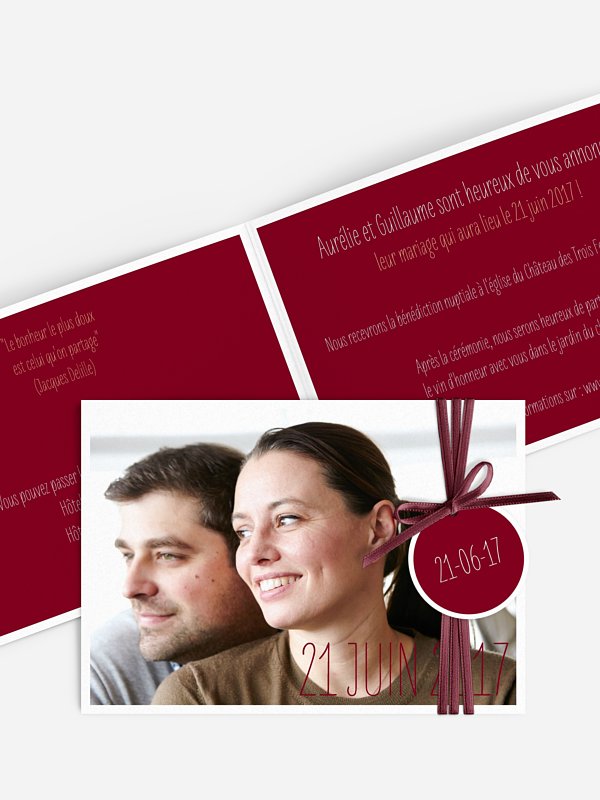 Faire-part mariage Éclat de couleur